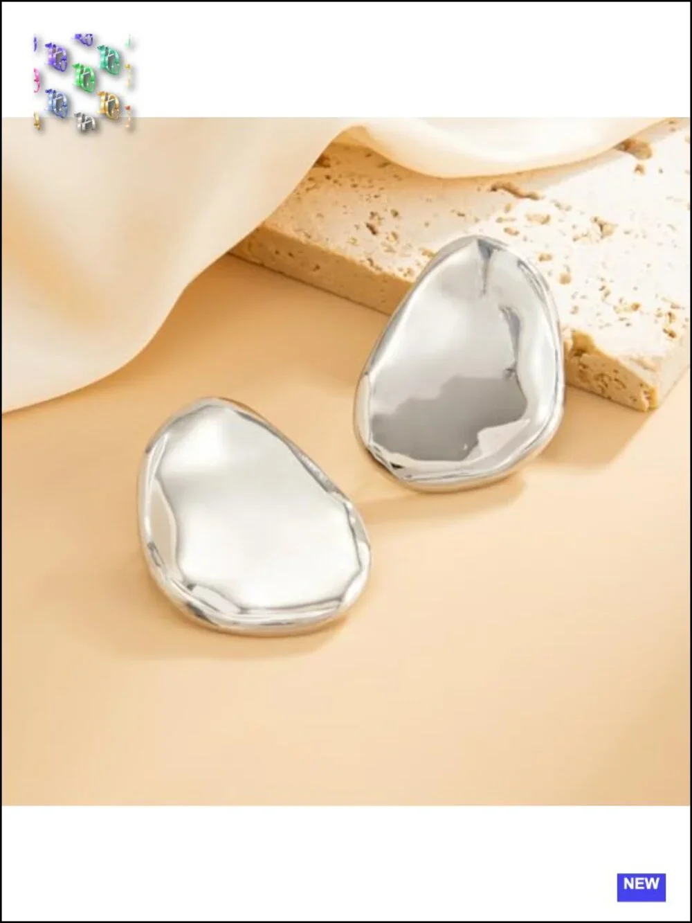 Chunky Gold Geometric Drop Earrings for Women Large Statement Earrings